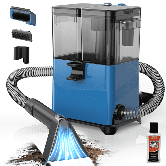 VACFORE Little Multi-Purpose Carpet Cleaner Machine, Portable Carpet and Upholstery Cleaning Machine, Deep Cleaning for Rugs, Couch, Car Interiors Stains, Pet & Family Friendly with Self-CleaningTool