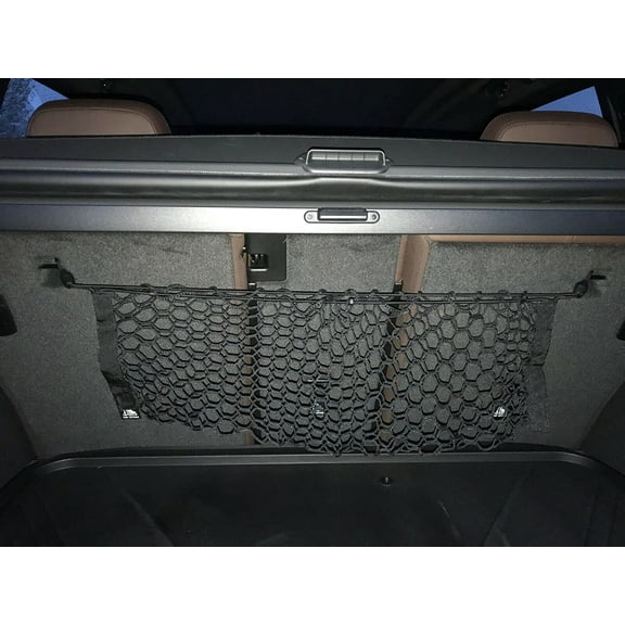 EACCESSORIES EA Trunk Rear Seats 2nd Row Organizer Cargo Net for Mercedes-Benz GLB EQB 2020-2024 – Envelope Style Cargo Net for SUV – Premium Mesh Elastic Car Trunk Organizer – Compatible with GLB