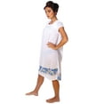 thumbnail image 3 of Women's Floral Polka Dot Cap Sleeves Embroidery Lace Nightgown , Regular Size Medium, Blue Color, 3 of 5
