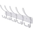 thumbnail image 1 of Perchero de pared de acero inoxidable resistente con 5 ganchos triples para abrigos, sombreros, toallas, bolsos y batas., 1 of 5