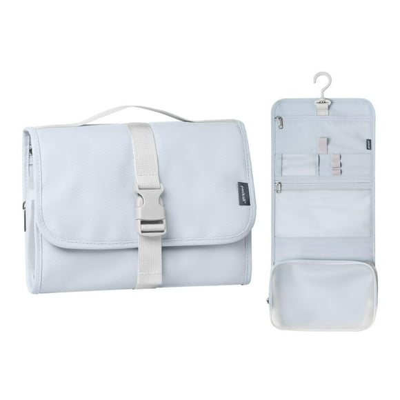 Paquete de neceseres de viaje para colgar, todos resistentes al agua, color azul claro