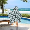 thumbnail image 3 of Yayeee Kids Hooded Towel with Hand Pockets Beach Soft Absorbent Bath Wrap 50 x 23.5 inch, Green Penguins Pattern, 3 of 5