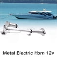 thumbnail image 4 of Bocina de aire para camión de una sola trompeta con compresor, kit de bocina de aire de 12 V 150 dB, para cualquier vehículo de 12 V, camiones, trenes Soledad Bocina de aire de trompeta de coche, 4 of 10