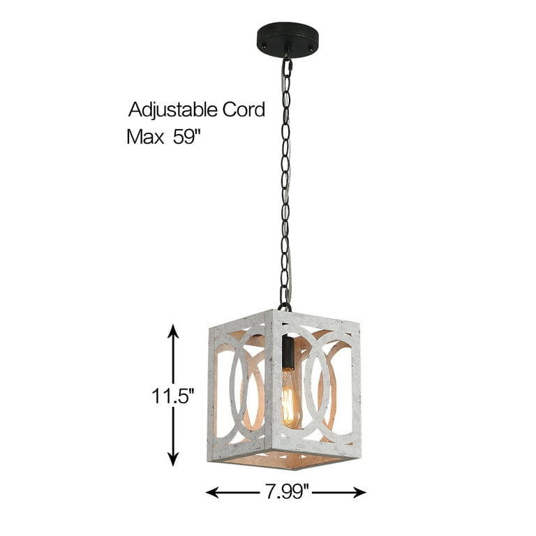Distressed white 2024 pendant light