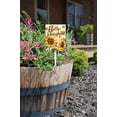 thumbnail image 4 of Eveokoki Hello Sunshine Summer Garden Yard Sign 7×8.8 Inch Aluminum Grass Lawn Sign With Stake for Outside Sunflower Seasonal Holiday Decorative Yard Decoration, 4 of 6