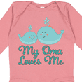 thumbnail image 4 of Inktastic My Oma Loves Me Fish Boys or Girls Long Sleeve Baby Bodysuit, 4 of 5