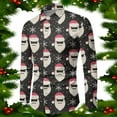 thumbnail image 2 of DHFJKG Men's Christmas Shirts Casual Santa Claus Printed Long Sleeve Turndown Collar Comfortable Blouse Autumn Winter Versatile Tops, 2 of 3
