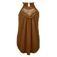 thumbnail image 5 of Baberdicy Women's T-Shirts Women Shirt Sleeveless Casual Stylish Top Shirts Womens Tops Brown, 5 of 7
