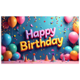 thumbnail image 3 of Birthday Party Backdrop Banner for Celebration Festive Background Decorations Colorful Happy Birthday Supplies Photography Props Event Decor, 3 of 4