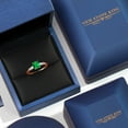 thumbnail image 5 of Gem Stone King 18K Rose Gold Plated Silver Green Nano Emerald and Lab Grown Diamond Engagement Ring for Women | 1.05 Cttw | Oval 8X6MM | Gemstone May Birthstone | Size 5, 5 of 6