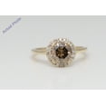 thumbnail image 5 of 14k Yellow Gold Round Diamond Halo Engagement Ring (2.19 Ct,Natural Fancy Brown Color,SI3 Clarity) AIG, 5 of 5