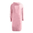 thumbnail image 4 of Women Casual Long Sleeve Knitted Open Front Fashion Loose Elegant Warm Sweater Pocket Long Sleeves Coat Womens Long Winter Sweater up Cardigan Heat down Jacket Fuzzy Coat Women down Mid Layer Open, 4 of 4