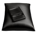 thumbnail image 1 of Funda de almohada de satén BLISSFORD negra para cuidado del cabello y la piel King, paquete de 2, 1 of 9