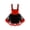Red, variant on IEFIEL Kids Girls Halter Shiny Sequins Mesh Patchwork Dance Dress V Neck Bronzing Cloth Ballet Tutu Skirts Tank Leotard