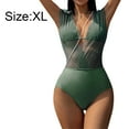 thumbnail image 2 of Women One Piece Swimsuits High Waisted Tummy Control Bathing Suits Cutout Open Back Swimwear,XL，G71591, 2 of 8