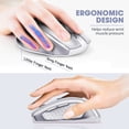 thumbnail image 3 of VicTsing 2.4G Wireless Mouse, USB Cordless Computer Mouse W/800-2400 DPI, Ergo Grips, 16 Months Battery, Auto-sleep Mode, Portable Gaming Mouse for PC Mac Chromebook - Silver, 3 of 9