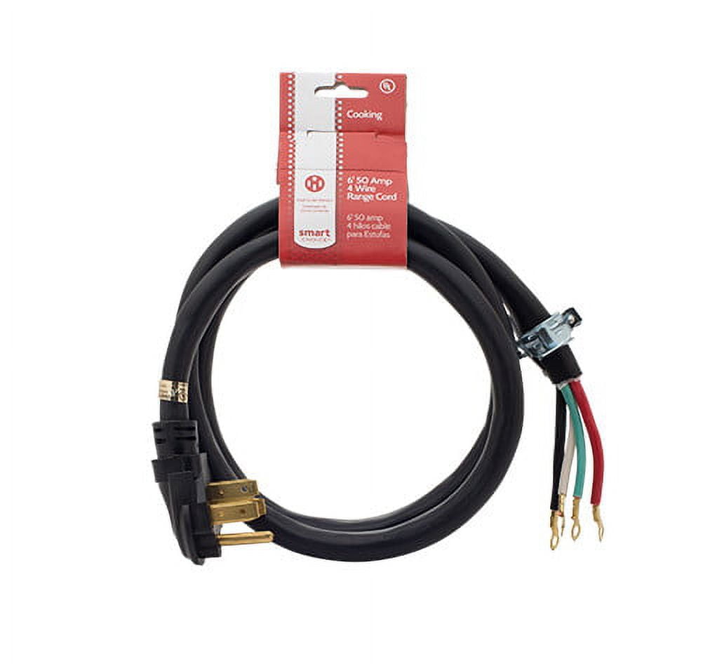 Electrolux Genuine OEM 5304490724 Range 6 Ft. 4 Wire Power Cord (50 AMP)