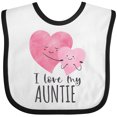 thumbnail image 3 of Inktastic I Love My Auntie Two Hugging Hearts Boys or Girls Baby Bib, 3 of 4