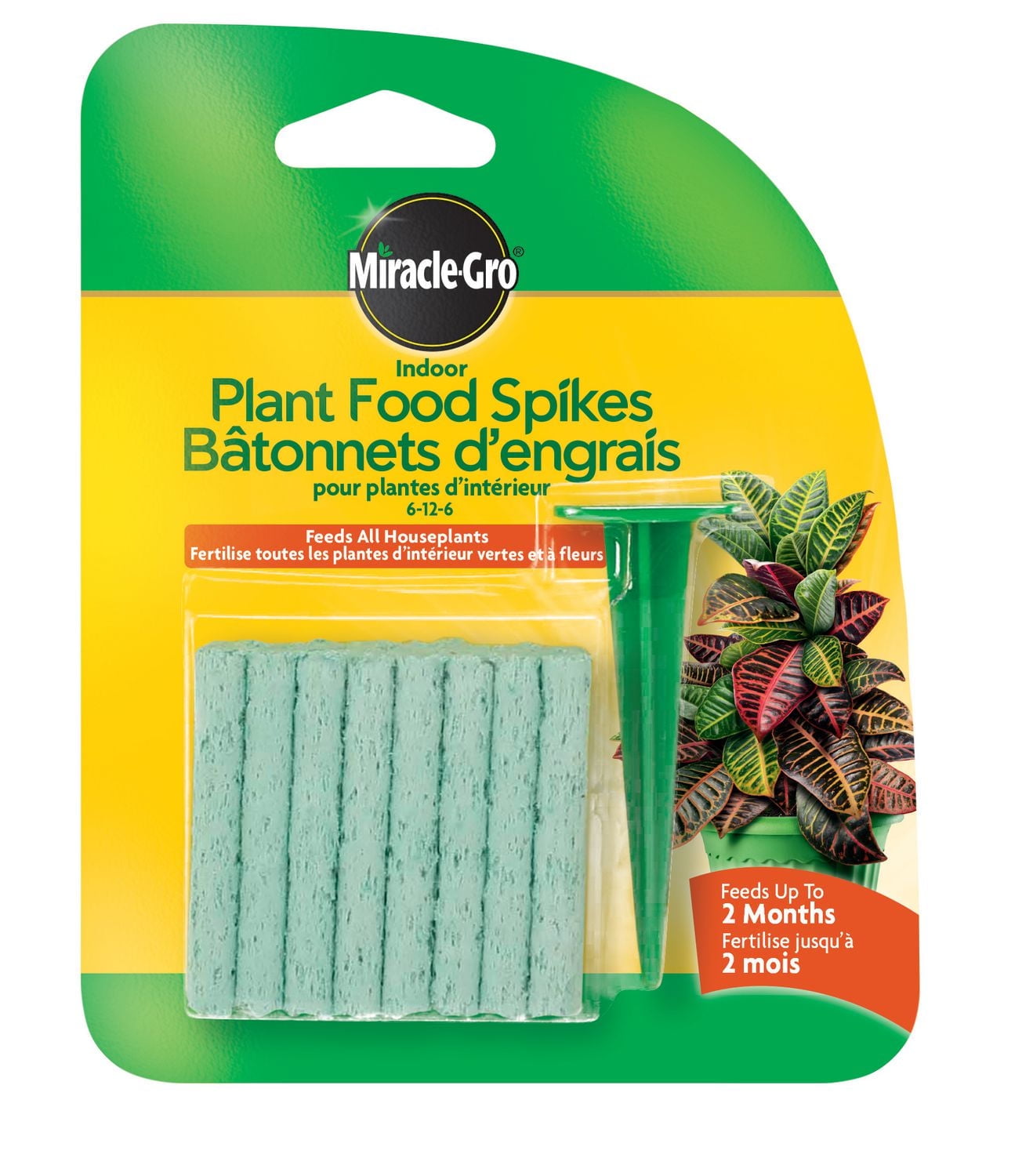 Bâtonnets d'engrais pour plantes d'intérieur Miracle-Gro - 24 bâtonnets Pour toutes les plantes