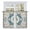 Blue, variant on Boho Flowers Tier Curtains, Country Neutral Chic Abstract Floral Art Light Filtering Kitchen Curtains, 2Pcs Rod Pocket Half Window Treatments Panels for Sink Cafe Cabinet Basement 27.5x45 Inches