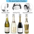 thumbnail image 2 of HWHCGZ 12 Pcs Stainless Steel Champagne Stopper Sparkling Wine Bottle Plug Sealer ,Wine Corker Champagne Cork Stopper with a Built in Sealing Plug Compact Saver Plug Silver*12, 2 of 6