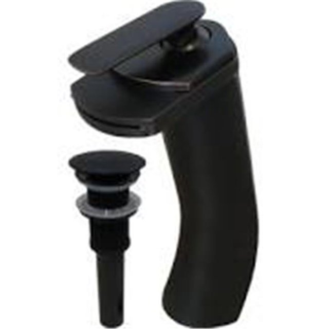 Novatto GF-057ORB-PUD Cascade Single Lever Waterfall Vessel Faucet Set, Oil Rubbed Bronze