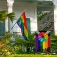 thumbnail image 6 of Progress Pride Rainbow Sunflower Decorative Garden Flag, LGBTQ Gay Lesbian Bisexual Pansexual Yard Outside Pride Month Decorations, Hate Has No Home Here Outdoor Small Home Decor 12 x 18, 6 of 6