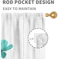 thumbnail image 4 of Floral Window Curtains, Farmhouse Country Flower on Wood Blue Gray Flower Curtains Drapes Floral Spring Blackout Window Treatments for Living Room Bedroom Kitchen 2 Panel Sets, 42"x54" Inch, 4 of 5