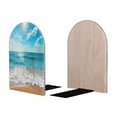 thumbnail image 2 of Naloa Sunny Ocean Waves 2 Pcs Bookend Large Capacity Office Book Ends for Home Office Library School Study Decoration, 2 of 8