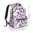 thumbnail image 2 of Balery Violets Flowers Mochila Escolar Impresa, Mochila Ligera para Viajes Casual, Mochila Duradera y Cómoda Multifuncional, Mochila para Laptop-One Size, 2 of 5