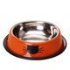 thumbnail image 1 of Pet Bowl Stainless Steel Non-skid Rubber Base Dog Bowl Cat Bowl Orange, 1 of 4