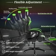 thumbnail image 5 of Hoffree Gaming Chair Massage Computer Chair with Footrest and Lumbar Support  Height Adjustable Gamer Chair with 360°-Swivel Seat and Headrest and for Office or Gaming, 5 of 9