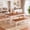 Brown & White, variant on Tomnk 63" Extendable Dining Table with Bench, Kitchen Table Set for 4-6, Expandable Dinner Table and Bench Set with Metal Frame & Wood Top, Black