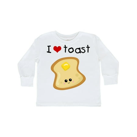 

Inktastic I Love Toast Gift Toddler Boy or Toddler Girl Long Sleeve T-Shirt