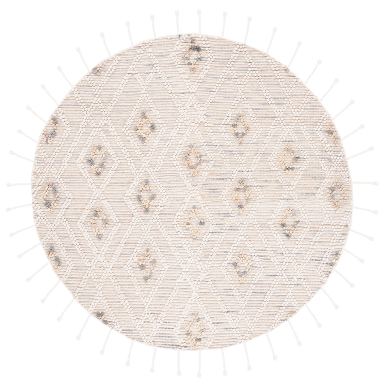 SAFAVIEH Natura Merrill Diamond Area Rug, Ivory/Grey, 5' x 8'