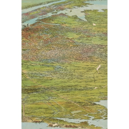 Poetose Notebooks: 1897 Greater New York Birds-Eye-View - A Poetose Notebook / Journal / Diary (50 pages/25 sheets) (Paperback)