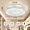 thumbnail image 5 of Auffel LED Kitchen Light Fixture for Ceiling Light Fixture,11 Inch Crystal Ceiling Light for Bathroom Hallway Living Room Dimmable 4000K Super Bright, 5 of 13
