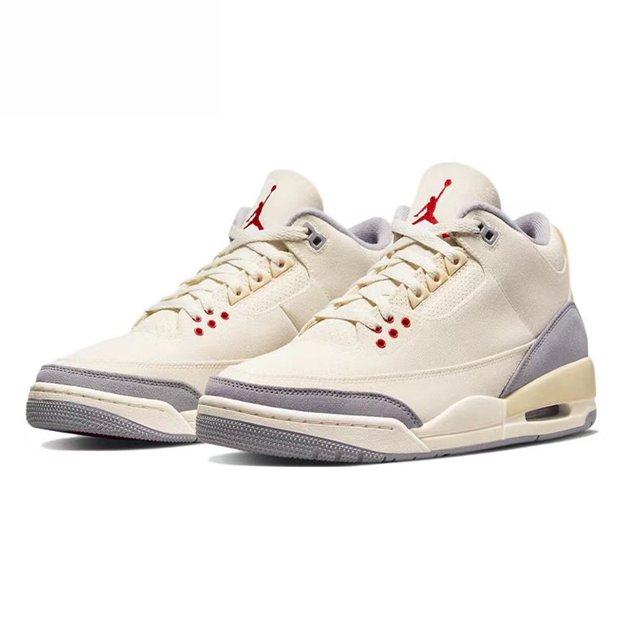 3 Retro Palomino Craft Ivory Muslin Cardinal Red Zapatillas deportivas para exteriores para hombres y mujeres Baloncesto