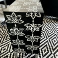 thumbnail image 2 of Floral Bone Inlay Chest of 3 Drawers Black, Bone inlay dresser, bone inlay vanity, Bone Inlay commode, 2 of 2