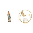 thumbnail image 1 of Figura De La Virgen María De Cristal, De Metal, Resina, Adorno Decorativo De Jesús Para Escritorio, Oficina, Coche, Pasillo, Chimenea, Dormitorio, Sala De Estar, 1 of 8