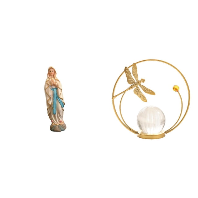 Figura De La Virgen María De Cristal, De Metal, Resina, Adorno Decorativo De Jesús Para Escritorio, Oficina, Coche, Pasillo, Chimenea, Dormitorio, Sala De Estar