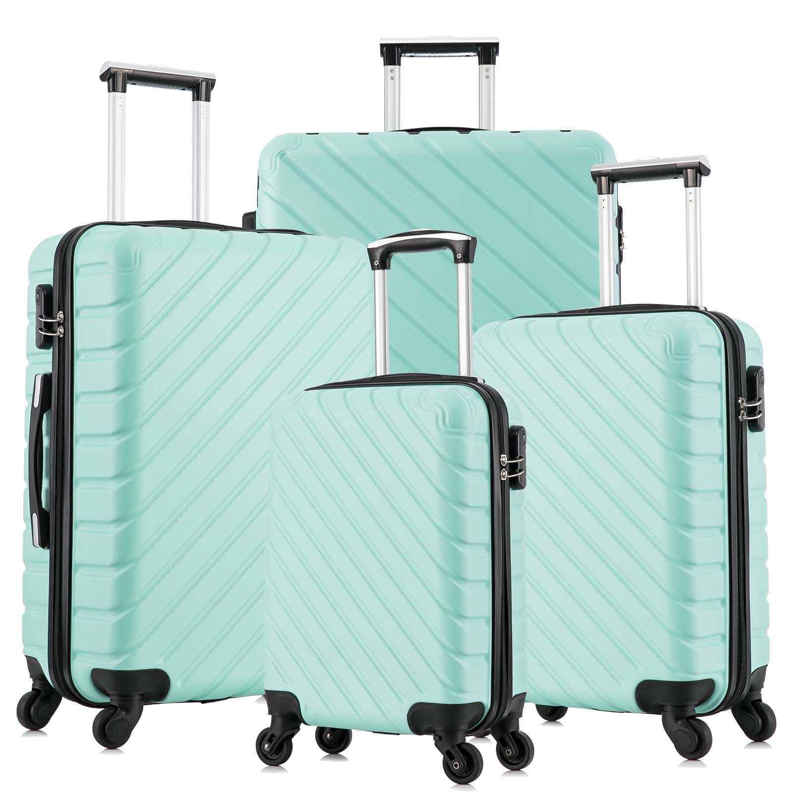 4 Piece Hardshell Luggage Sets,Travel Suitcase,Carry On Luggage with