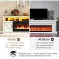 thumbnail image 3 of ChVans 83" Fireplace TV Stand for TVs up to 95" with 50" Electric Fireplace, Farmhouse Entertainment Center with LED, Wooden Media Console for Living Room, Bedroom, 3 of 8