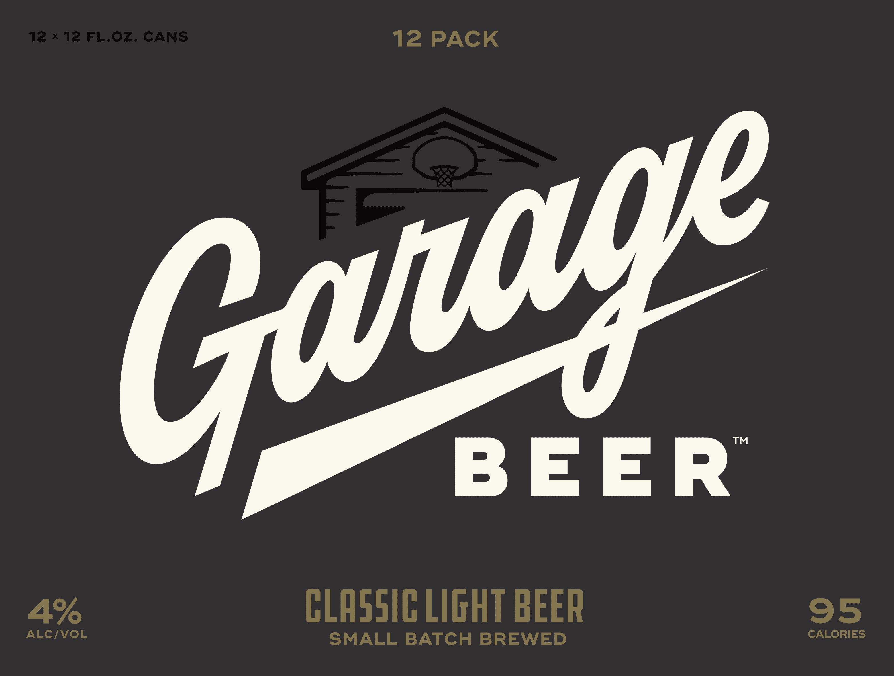 Garage Beer Light 12 pack 12 fl oz Cans, 4% ABV