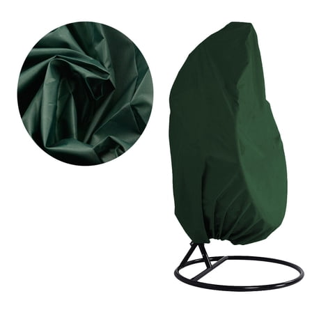 Raindrops Garden Hanging Egg Chair Cover Snow and Frost Prevention Protective Cover Green 1Pcs