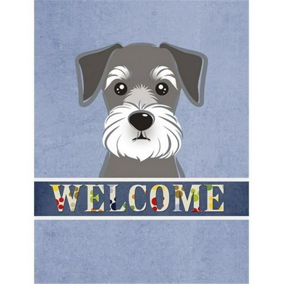 Caroline's Treasures BB1392GF Schnauzer Welcome Flag Garden Size , Small, multicolor