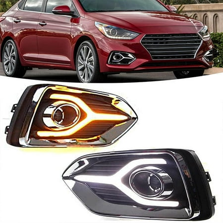 For Hyundai Accent 2018 2019 2020 Fog Light Replacement Daytime Running ...