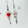 thumbnail image 3 of Osdhezcn Sweet Bowknot Heart Guitar Pendant Phone Straps Bag Charm Key Decoration Chain, 3 of 15