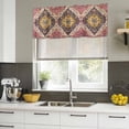 thumbnail image 4 of Southwest Aztec Curtain Valances for Windows, Kitchen Valance Window Treatments Panel 2 Pack, Boho Tribe Traditional Floral Patterned Rod Pocket Short Curtains for Bathroom Bedroom 42 x 12 Inch, 4 of 8