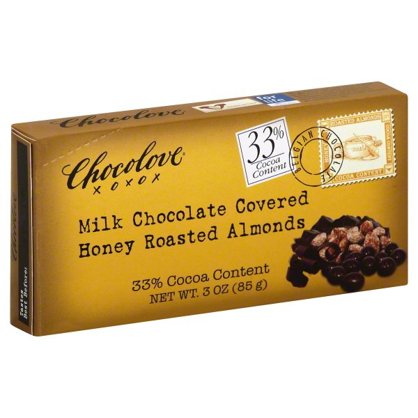 Chocolove Milk Chocolate Covered Honey Roasted Almonds